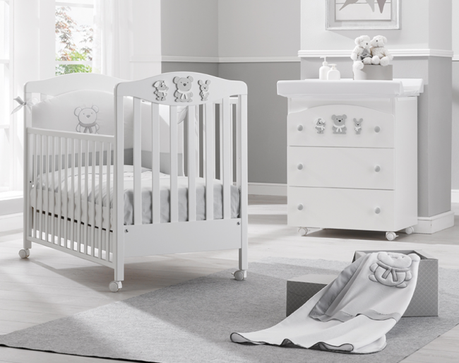 Кроватка Erbesi Pongo (Понго) белая (white)