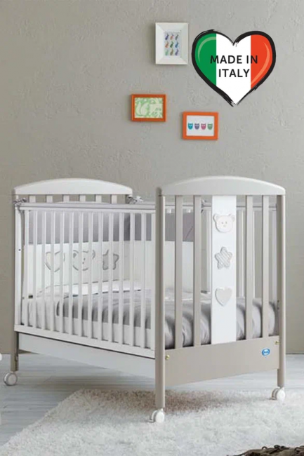 Кроватка Pali Birillo (Бирилло) белый, серо-песочный (tortora\white) Кроватка Pali Birillo (Бирилло) белый, серо-песочный (tortora\white)