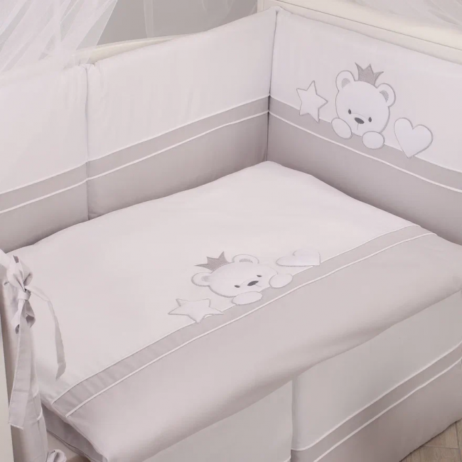 Комплект постельного белья  Lepre Miky, серый, расширенная комплектация