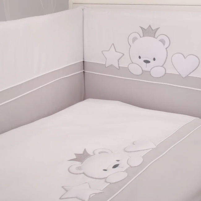 Комплект постельного белья  Lepre Miky, серый, расширенная комплектация