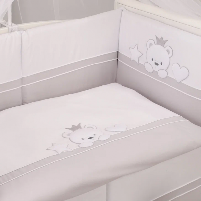 Комплект постельного белья  Lepre Miky, серый, расширенная комплектация