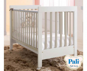Кроватка Pali Zoom (Зум) белый,серый дуб  (GLOSSY WHITE/ GREY OAK)