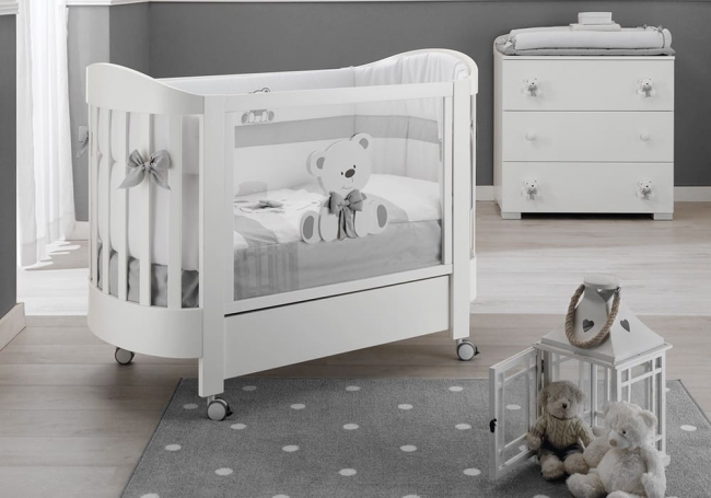 Кроватка Erbesi Ovale Tato (Тато овал) белый (white) матрас в комплекте Кроватка Erbesi Ovale Tato (Тато овал) белый (white) матрас в комплекте