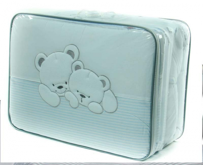 Комплект постельного белья Lepre Sweet bears , голубой полоска, расширенная комплектация Комплект постельного белья Lepre Sweet bears , голубой полоска, расширенная комплектация