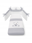 Комплект постельного белья Erbesi Tato (Тато) белый, серый  (White/ Grigio)