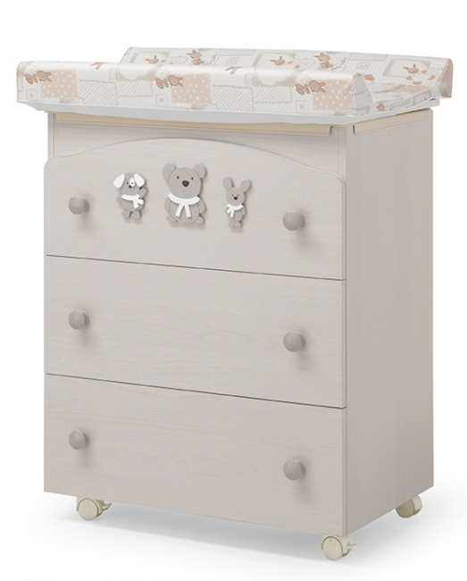 Пеленальный комод Erbesi Pongo (Понго) песочный выбеленный (tortora sbiancato) Пеленальный комод Erbesi Pongo (Понго) песочный выбеленный (tortora sbiancato)