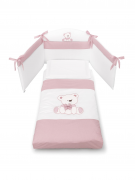 Комплект постельного белья Erbesi Tato (Тато) белый, розовый  (White/ Rosa)