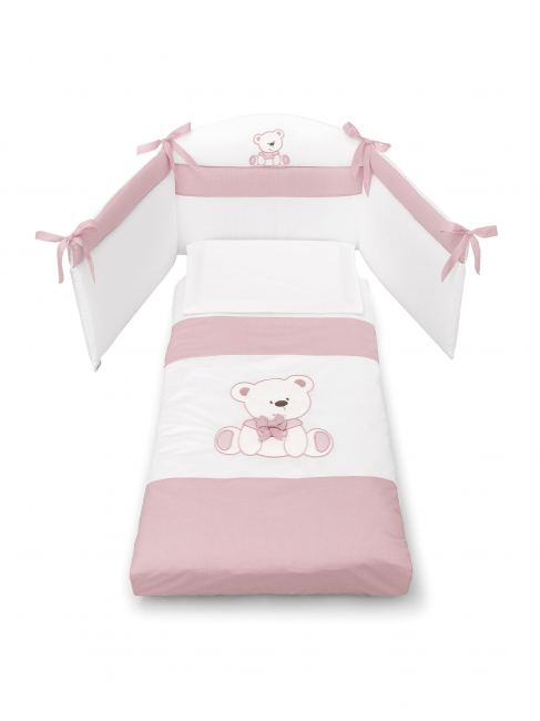 Комплект постельного белья Erbesi Tato (Тато) белый, розовый (White/ Rosa) Комплект постельного белья Erbesi Tato (Тато) белый, розовый (White/ Rosa)