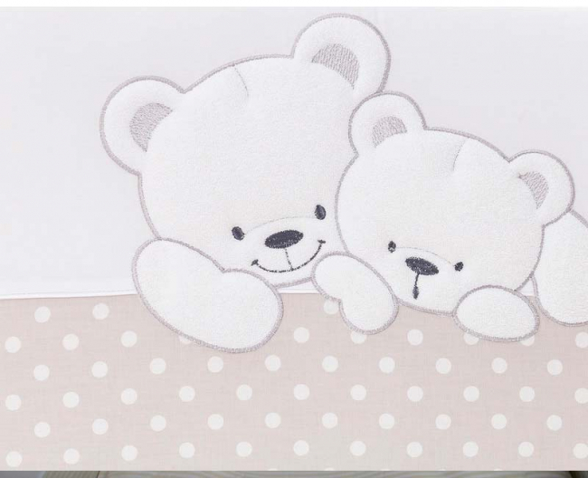 Комплект постельного белья Lepre Sweet bears , 7 предметов,кремовый горошек, расширенная комплектация Комплект постельного белья Lepre Sweet bears , 7 предметов,кремовый горошек, расширенная комплектация