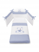 Комплект постельного белья Erbesi Tato (Тато) белый, голубой   (White/ Azzurro)