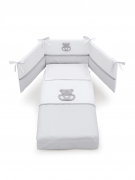 Комплект постельного белья Erbesi Charly (Чарли) белый, серый (White/Grigio)