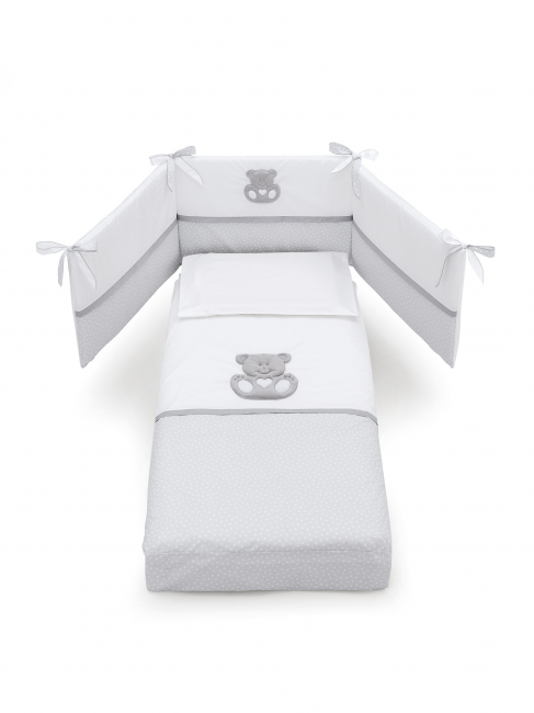 Комплект постельного белья Erbesi Charly (Чарли) белый, серый (White/Grigio) Комплект постельного белья Erbesi Charly (Чарли) белый, серый (White/Grigio)