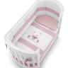 Комплект постельного белья Erbesi Tato Ovale (Тато) белый, розовый  (White/ Rosa) для овальной кроватки