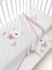 Комплект постельного белья Erbesi Tato Ovale (Тато) белый, розовый  (White/ Rosa) для овальной кроватки Комплект постельного белья Erbesi Tato Ovale (Тато) белый, розовый  (White/ Rosa) для овальной кроватки