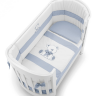 Комплект постельного белья Erbesi Tato Ovale (Тато) белый, голубой  (White/Azzurro) для овальной кроватки 1
