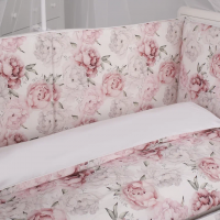 Комплект постельного белья  Lepre Lovely roses, 7 предметов, цвет белый розовый