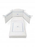 Комплект постельного белья Erbesi Bubu (Бубу) белый голубой полоской (White/Azzurro)  