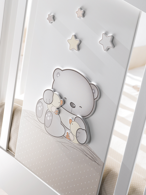 Кроватка Erbesi Dado (Дадо) белый (White/Tortora) Кроватка Erbesi Dado (Дадо) белый (White/Tortora)