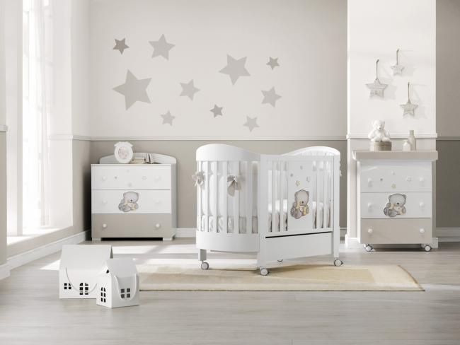 Кроватка Erbesi Ovale Dado (Дадо овал) белый (white) матрас в комплекте Кроватка Erbesi Ovale Dado (Дадо овал) белый (white) матрас в комплекте