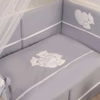 Комплект постельного белья Lepre Charme (Шарм), серый, расширенная комплектация Комплект постельного белья Lepre Charme (Шарм), серый, расширенная комплектация