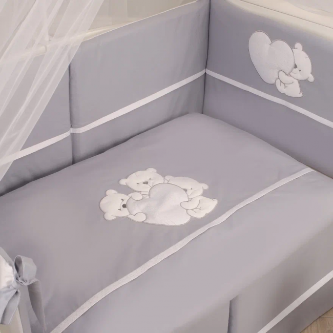 Комплект постельного белья Lepre Charme (Шарм), серый, расширенная комплектация Комплект постельного белья Lepre Charme (Шарм), серый, расширенная комплектация