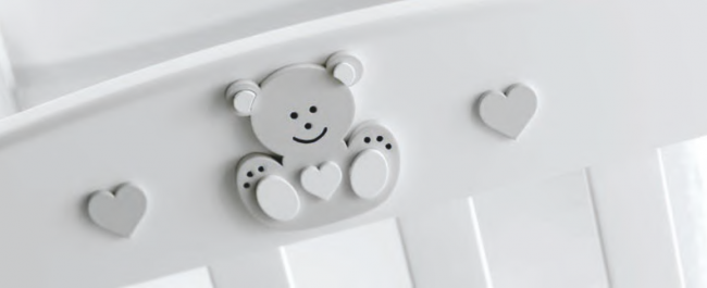 Кроватка Erbesi Charly (Чарли) белый серый (White/Grey) Кроватка Erbesi Charly (Чарли) белый серый (White/Grey)