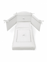 Комплект постельного белья Erbesi Bubu (Бубу) белый с серой полоской (White/Gigio)