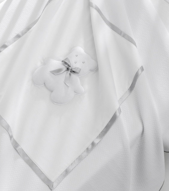 Комплект постельного белья Erbesi Bubu (Бубу) белый с серой полоской (White/Gigio) Комплект постельного белья Erbesi Bubu (Бубу) белый с серой полоской (White/Gigio)